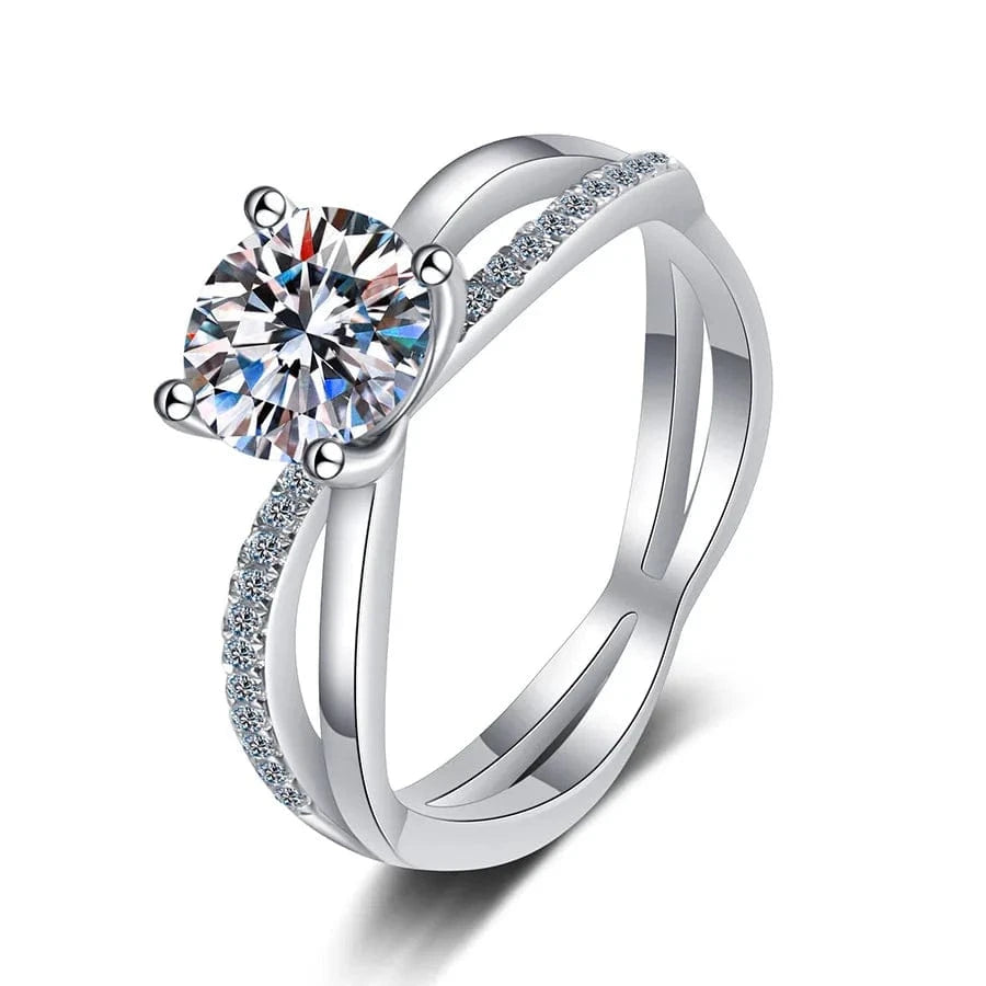 The Carat Cave 1 Carat Lab Grown moissanite ring