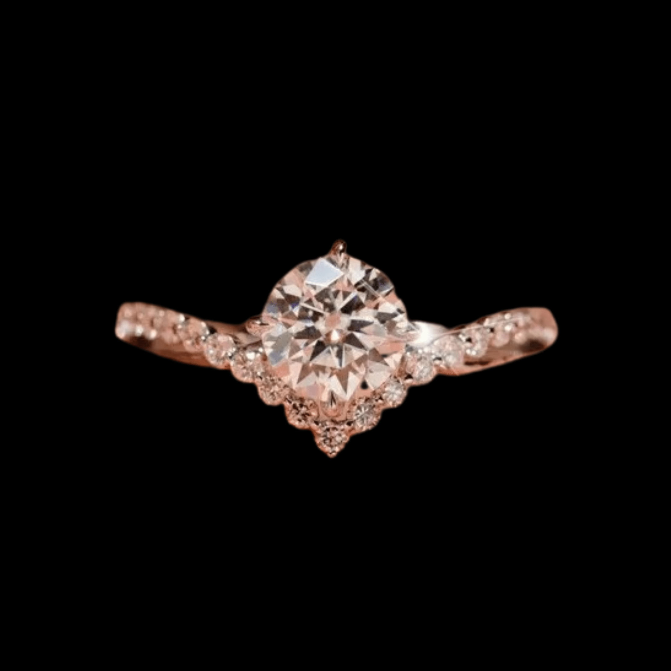 The Carat Cave 1 Carat Moissanite Silver 18k white Gold ring