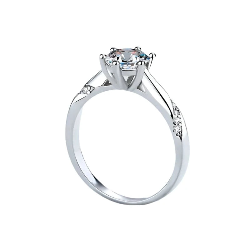 The Carat Cave 18K White Gold lab grown Diamond Ring