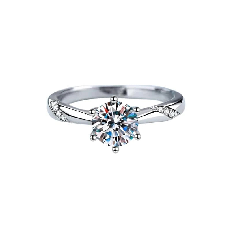 The Carat Cave 18K White Gold lab grown Diamond Ring
