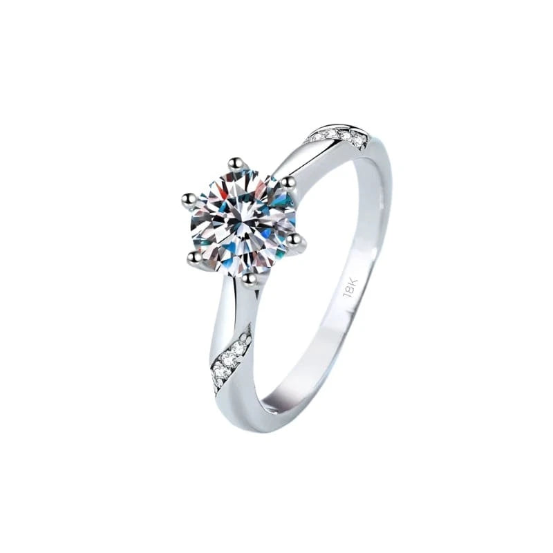 The Carat Cave 18K White Gold lab grown Diamond Ring