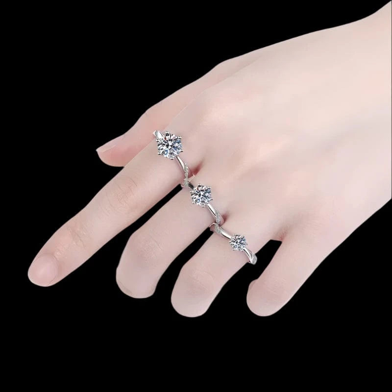 The Carat Cave 18K White Gold lab grown Diamond Ring