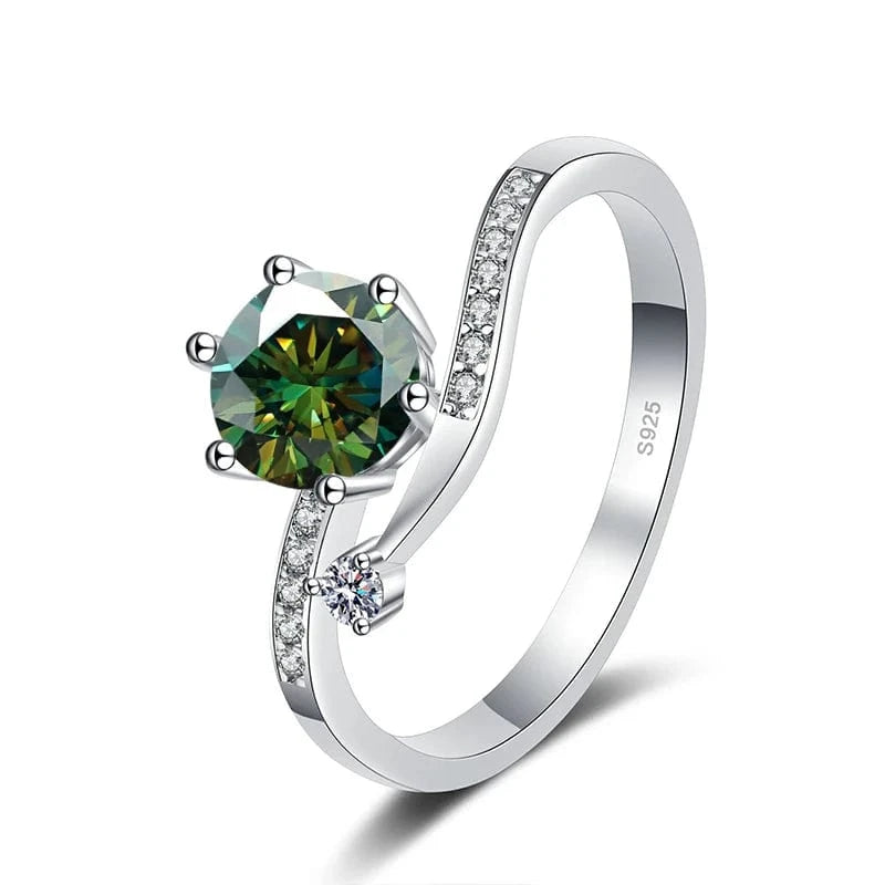 The Carat Cave 1ct Moissanite Diamond Ring