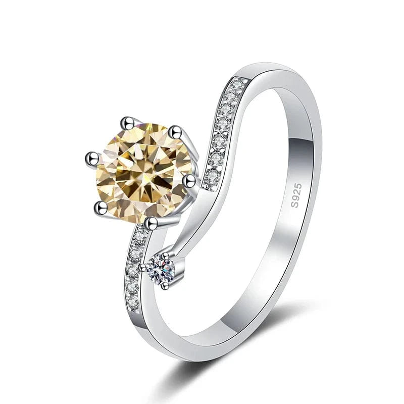 The Carat Cave 1ct Moissanite Diamond Ring