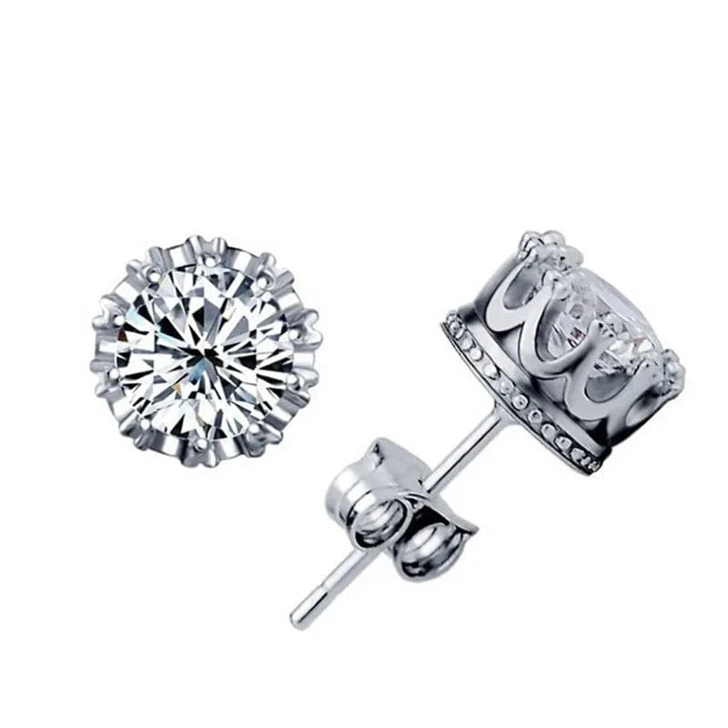 The Carat Cave 2 Carat Cubic Zirconia Stud Earrings for Women