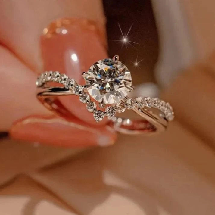 The Carat Cave 4 1 Carat Moissanite Silver 18k white Gold ring