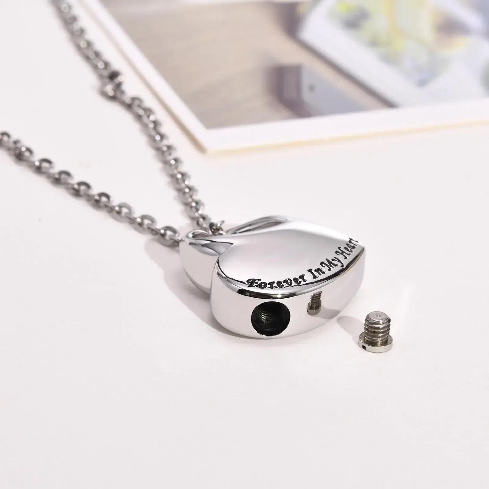 The Carat Cave 50cm Heart Love Cremation Necklace