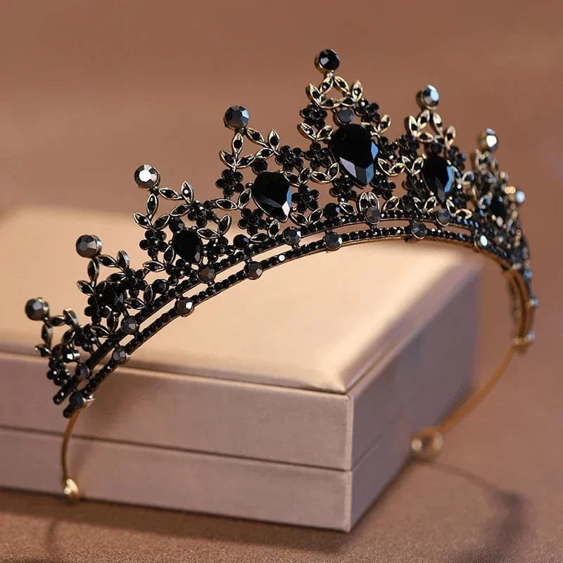 The Carat Cave Baroque Red & Black Bridal Tiara