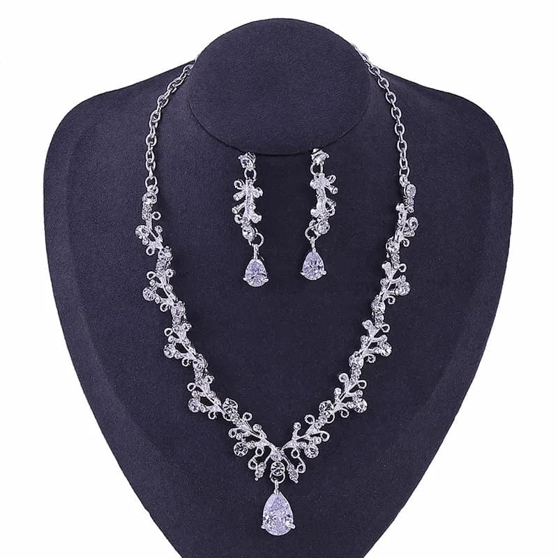The Carat Cave Bridal Tiara & Jewellery Set – 4 Piece