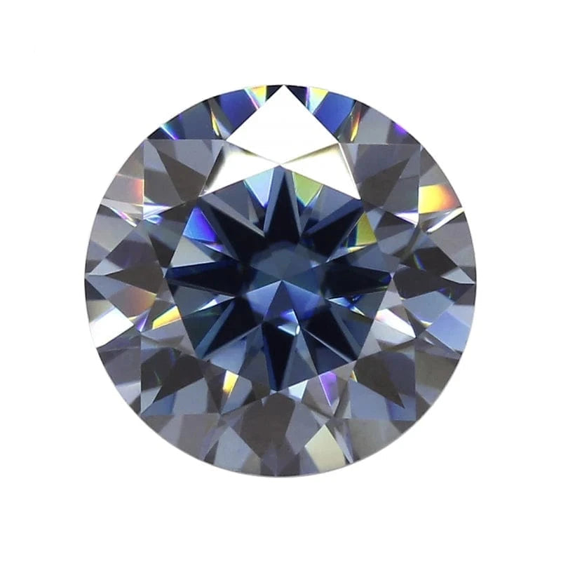 The Carat Cave Colored Loose Moissanite Stones 1ct 2ct 3ct Royalblue Pink Green Black Moissanites Shining Fine Jewelry Round Lab Grown Diamonds
