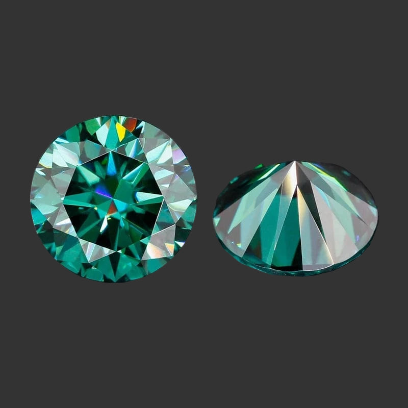 The Carat Cave Colored Loose Moissanite Stones 1ct 2ct 3ct Royalblue Pink Green Black Moissanites Shining Fine Jewelry Round Lab Grown Diamonds