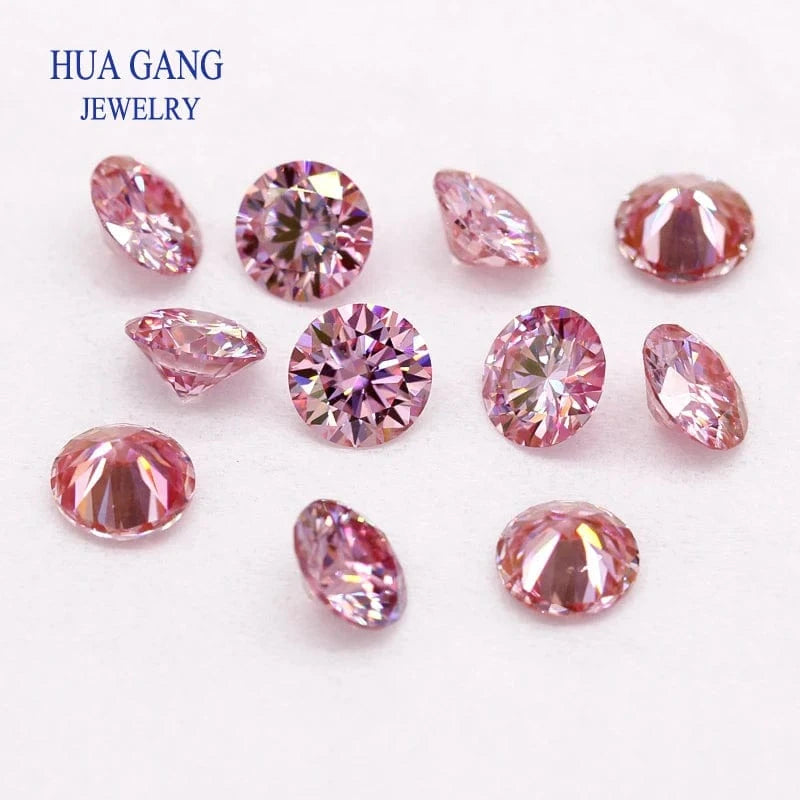 The Carat Cave Colored Loose Moissanite Stones 1ct 2ct 3ct Royalblue Pink Green Black Moissanites Shining Fine Jewelry Round Lab Grown Diamonds