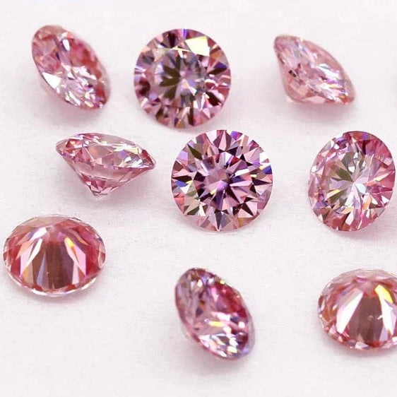 The Carat Cave Colored Loose Moissanite Stones 1ct 2ct 3ct Royalblue Pink Green Black Moissanites Shining Fine Jewelry Round Lab Grown Diamonds