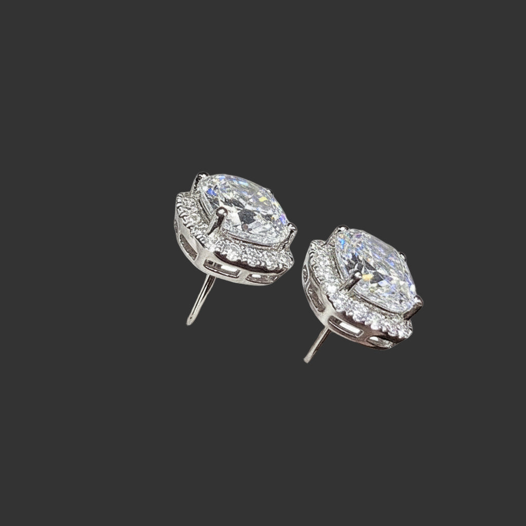 The Carat Cave Cushion Cut CZ Stud Earrings – Classic Sparkle
