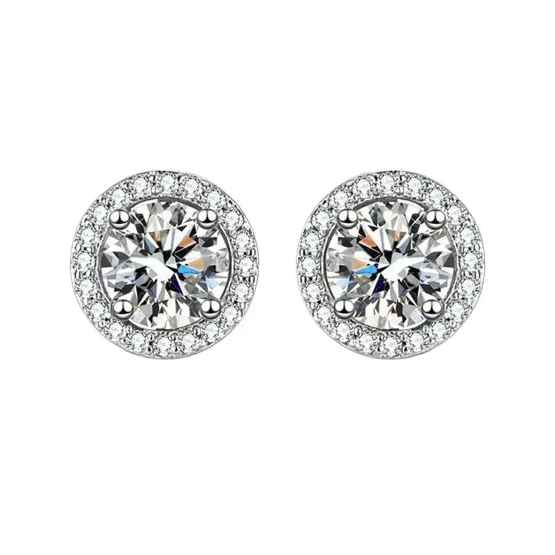 The Carat Cave Diamond Earrings Mosonite Earring Square Bag Earrings marry Jewelry simple and fashionable party, Valentine's Day gift