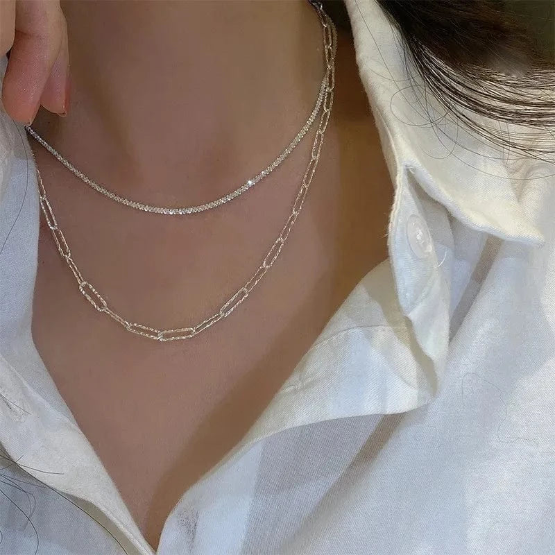 The Carat Cave Duo chain sparkle necklace
