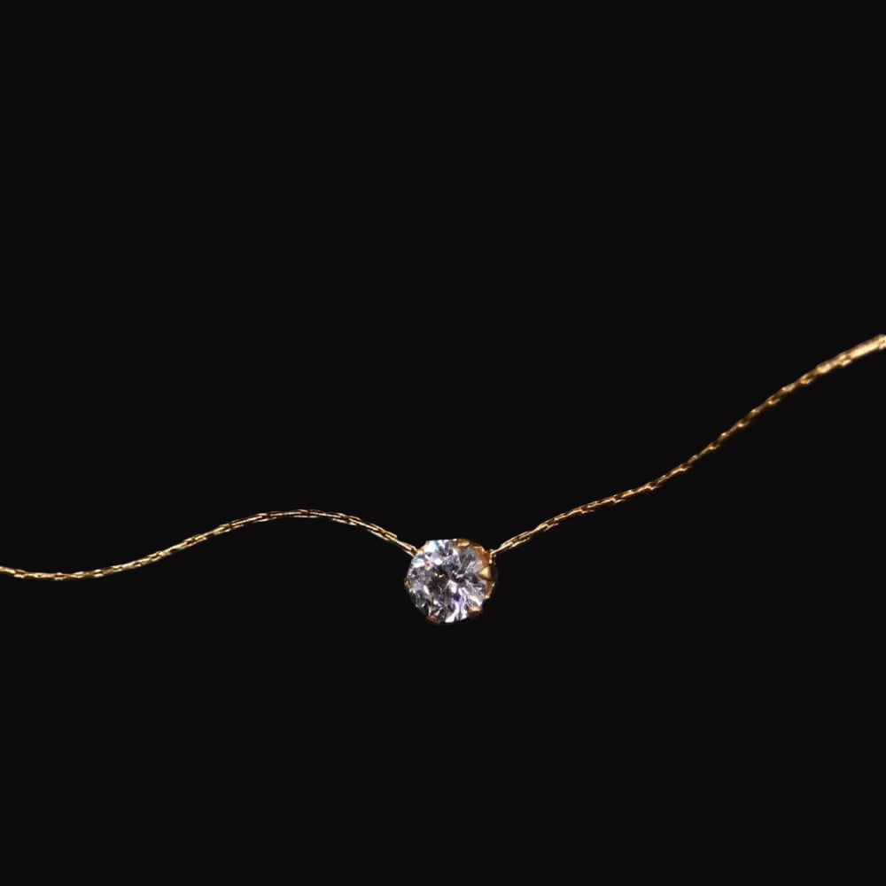 The Carat Cave Gold plated Charm zircon minimalistic necklace