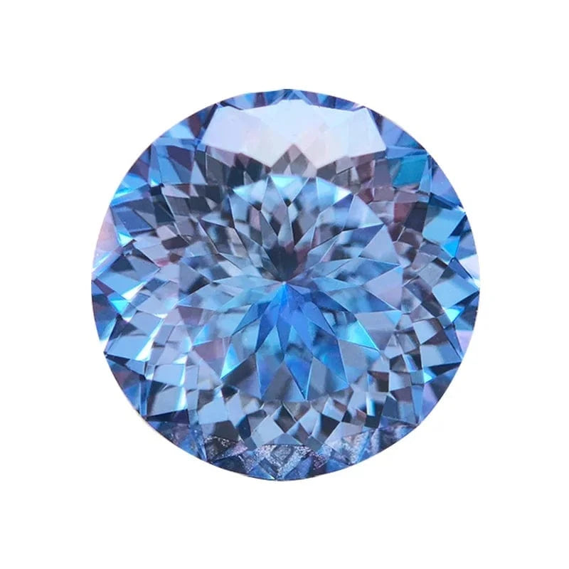 The Carat Cave Ice Blue / GRA-8mm-2.0ct Moissanite Ice Blue Diamond lab grown with GRA Certificate