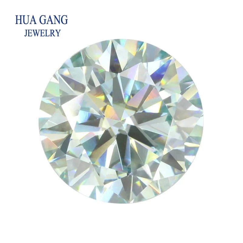 The Carat Cave L-Blue-moissanite / 8.0mm-2.0ct Colored Loose Moissanite Stones 1ct 2ct 3ct Royalblue Pink Green Black Moissanites Shining Fine Jewelry Round Lab Grown Diamonds