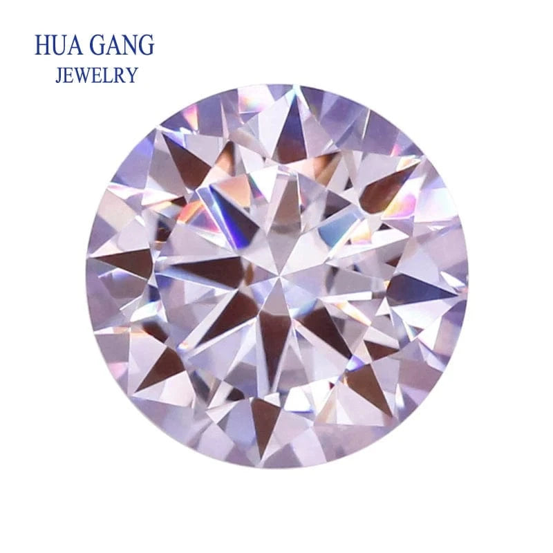 The Carat Cave Lavender-moissanite / 9.0mm-3.0ct Colored Loose Moissanite Stones 1ct 2ct 3ct Royalblue Pink Green Black Moissanites Shining Fine Jewelry Round Lab Grown Diamonds