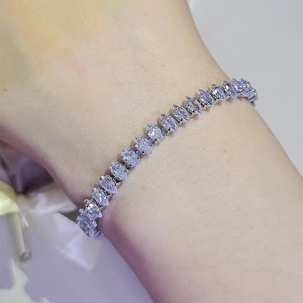 The Carat Cave Luxury Silver CZ Cut Mix Bracelet