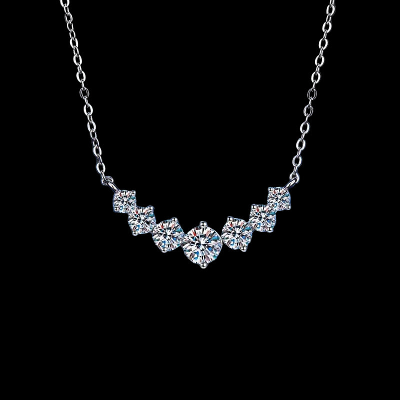 The Carat Cave Moissanite 18k White Gold Necklace