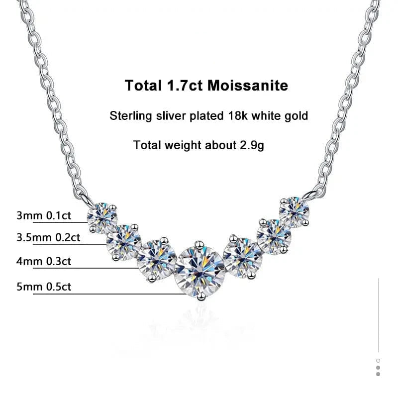 The Carat Cave Moissanite 18k White Gold Necklace