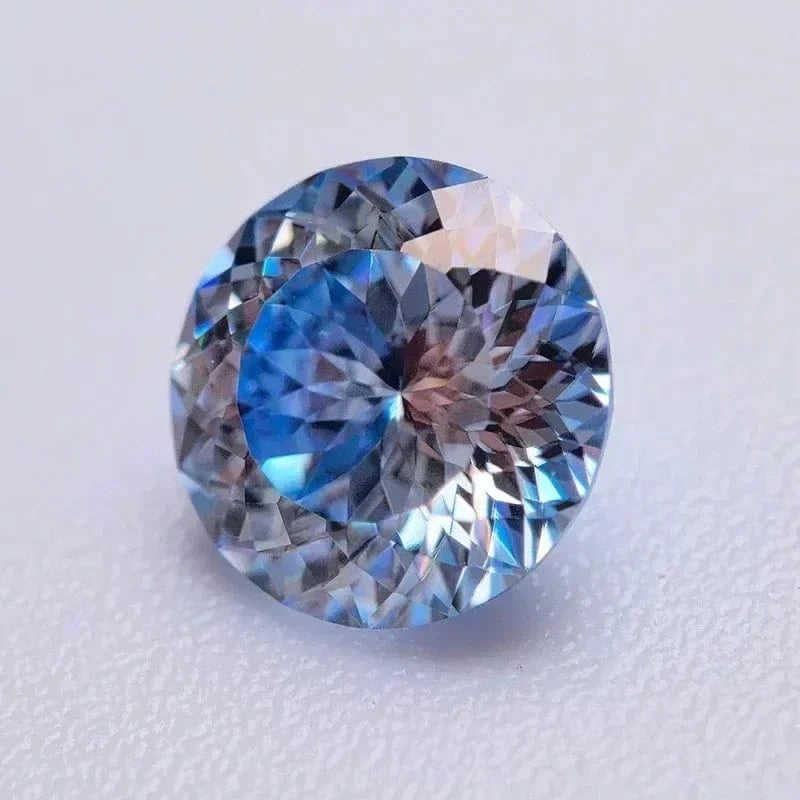 The Carat Cave Moissanite Ice Blue Diamond lab grown with GRA Certificate