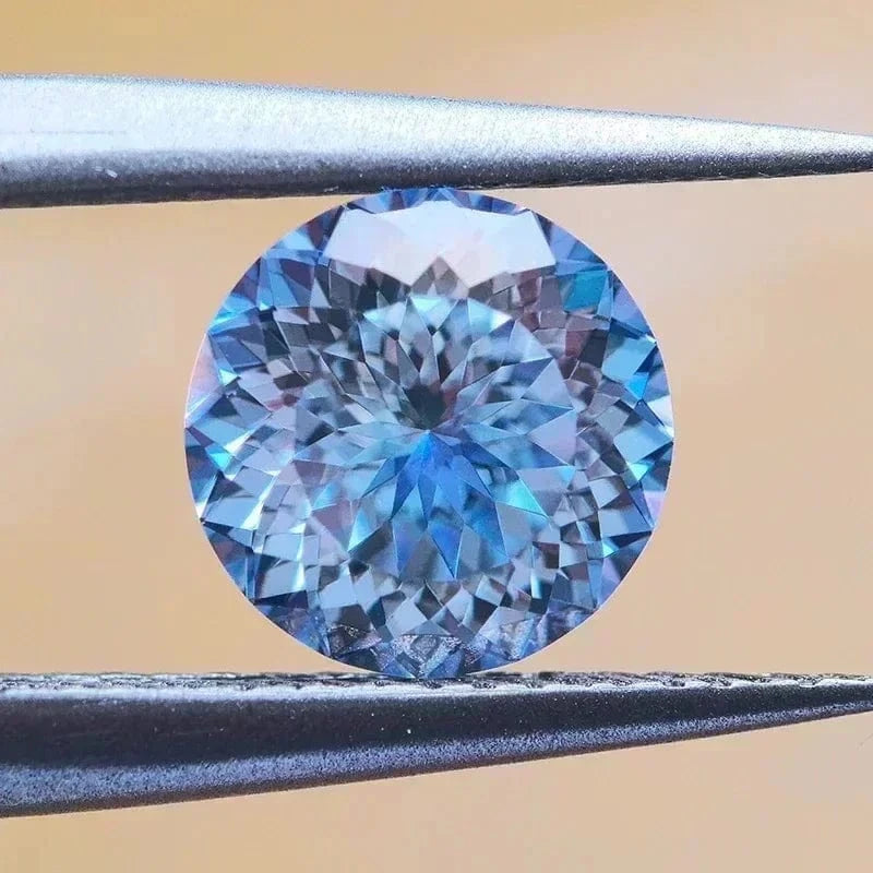 The Carat Cave Moissanite Ice Blue Diamond lab grown with GRA Certificate