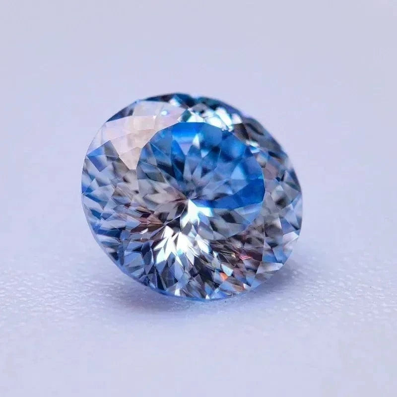 The Carat Cave Moissanite Ice Blue Diamond lab grown with GRA Certificate