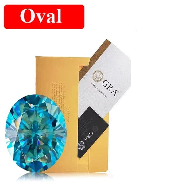 The Carat Cave Oval cut / 10ct Sea Blue Lab Grown Diamond