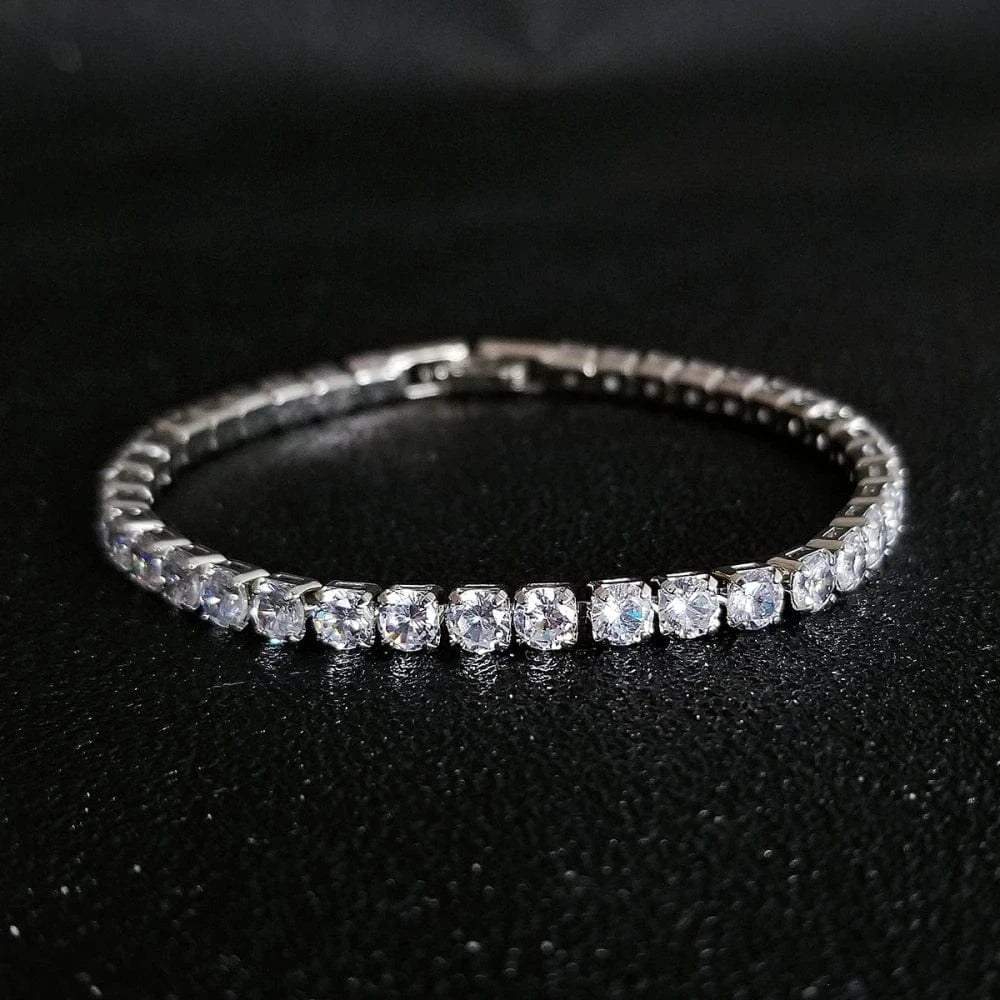 The Carat Cave Silver CZ Tennis Bracelet