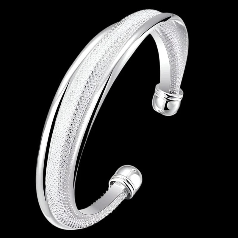 The Carat Cave Smooth Silver Bangle Bracelet 925 Sterling Silver