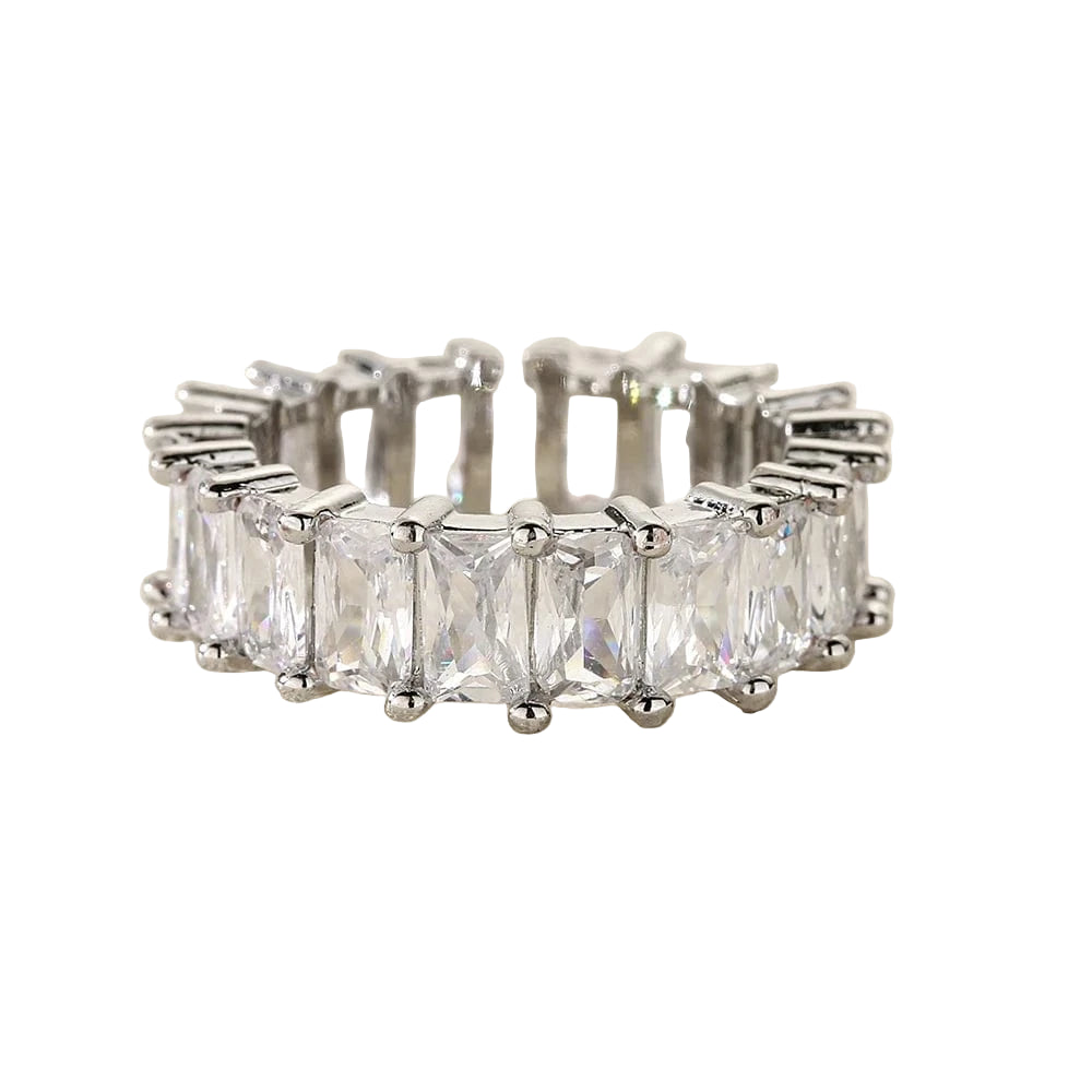 The Carat Cave Step-Cut CZ Eternity Ring