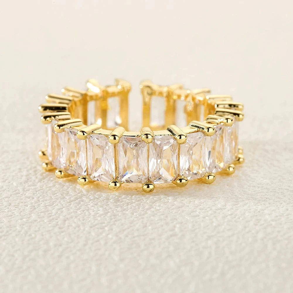 The Carat Cave Step-Cut CZ Eternity Ring