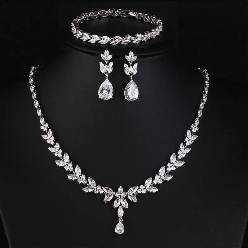 The Carat Cave Teardrop - 3 Piece Set Luxury Bridal Jewellery Sets
