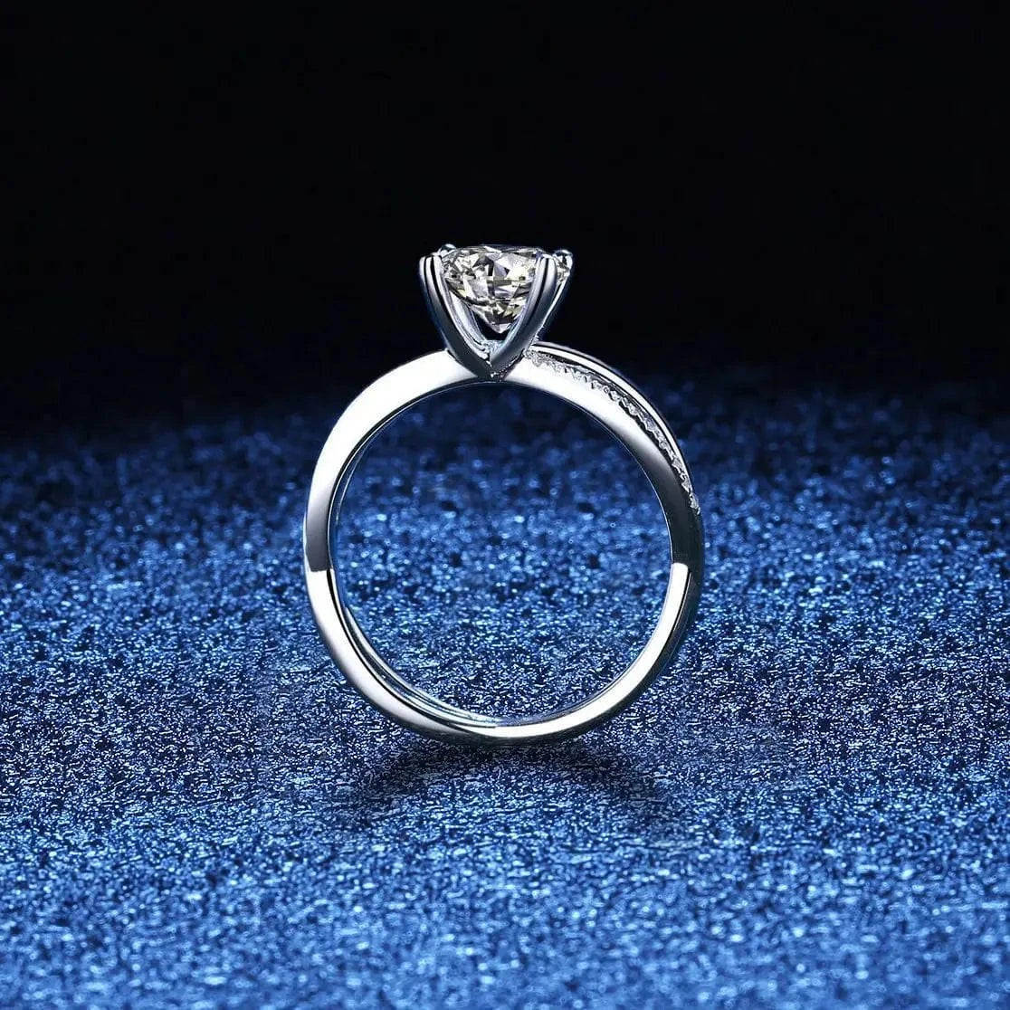 The Carat Cave 1 Carat Lab Grown moissanite ring