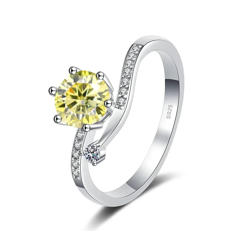 The Carat Cave 1ct Moissanite Diamond Ring