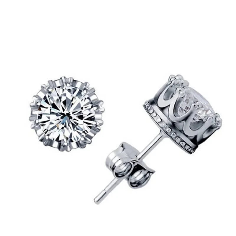 The Carat Cave 2 Carat Cubic Zirconia Stud Earrings for Women