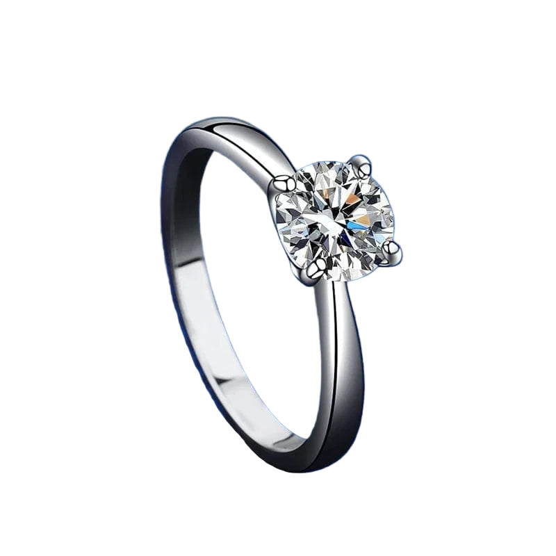 The Carat Cave 2 Carat Lab Grown Moissanite Ring coloured Diamond