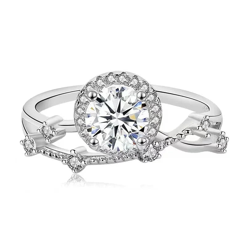 The Carat Cave 5 0.5ct Moissanite Silver Ring – Elegant Round Cut