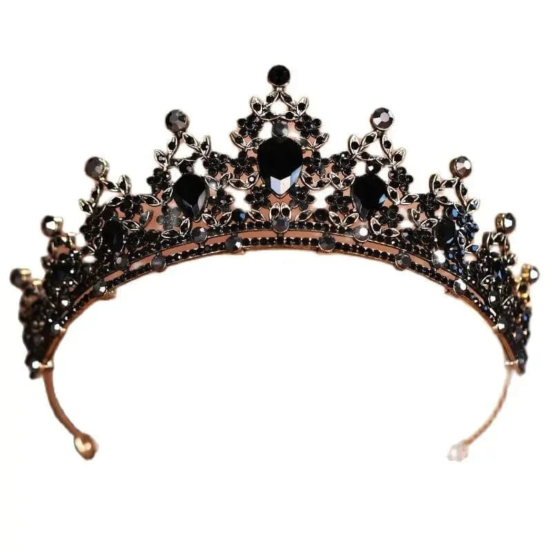 The Carat Cave Baroque Red & Black Bridal Tiara