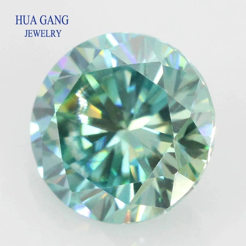 The Carat Cave Blue-moissanite / 11.0mm-5.0ct Colored Loose Moissanite Stones 1ct 2ct 3ct Royalblue Pink Green Black Moissanites Shining Fine Jewelry Round Lab Grown Diamonds