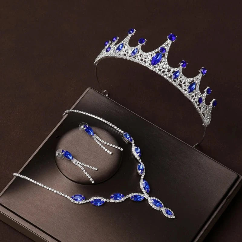 The Carat Cave Bridal Tiara & Jewellery Set – 4 Piece