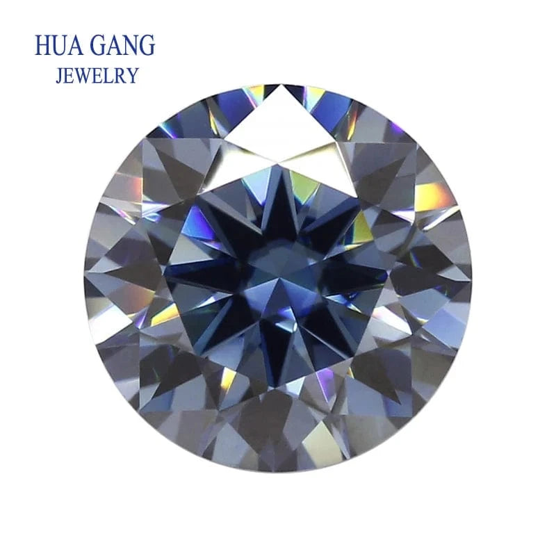 The Carat Cave Colored Loose Moissanite Stones 1ct 2ct 3ct Royalblue Pink Green Black Moissanites Shining Fine Jewelry Round Lab Grown Diamonds