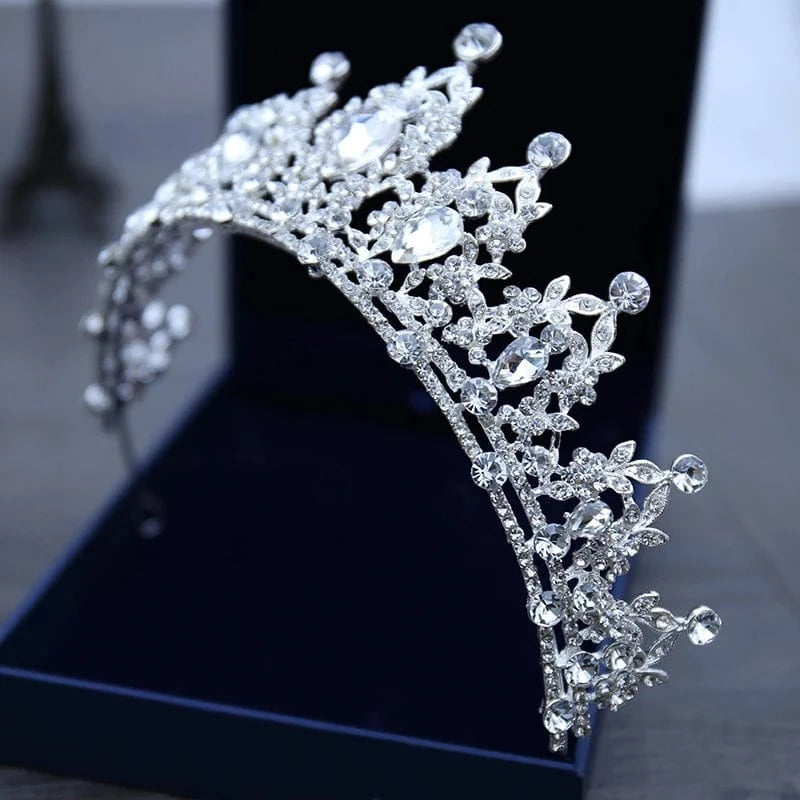 The Carat Cave Crystal Tiara – Silver Diadem