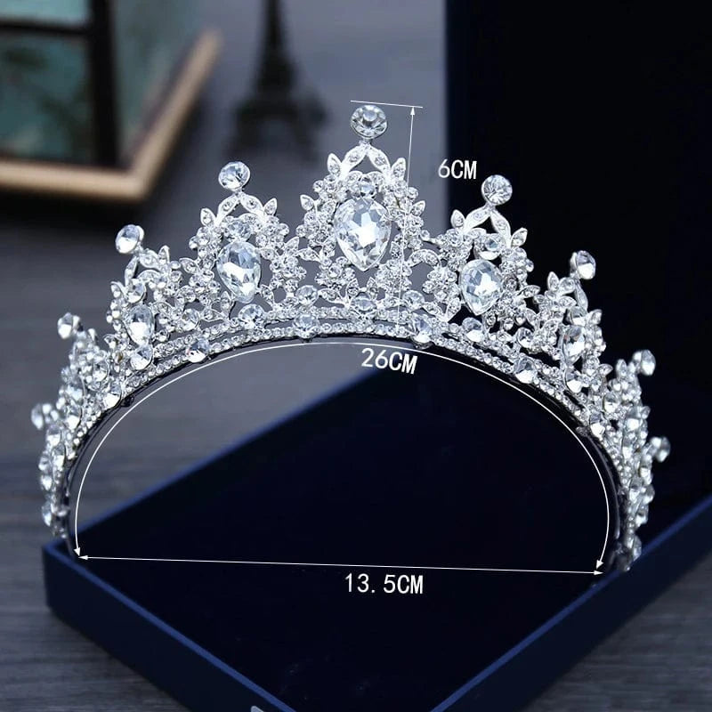 The Carat Cave Crystal Tiara – Silver Diadem