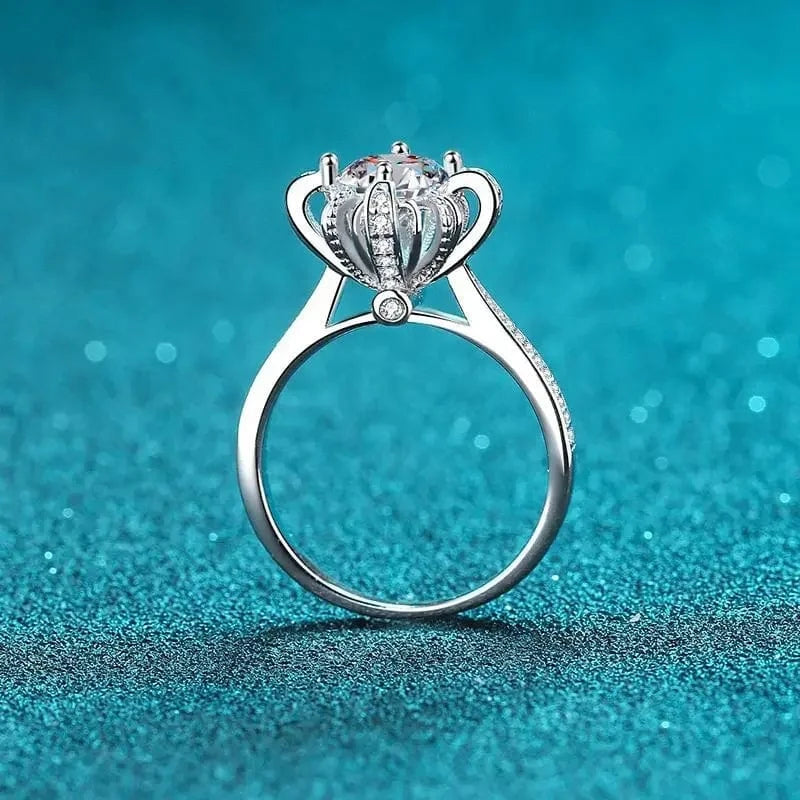 The Carat Cave Luxury Platinum 1 carat Moissanite Diamond Ring