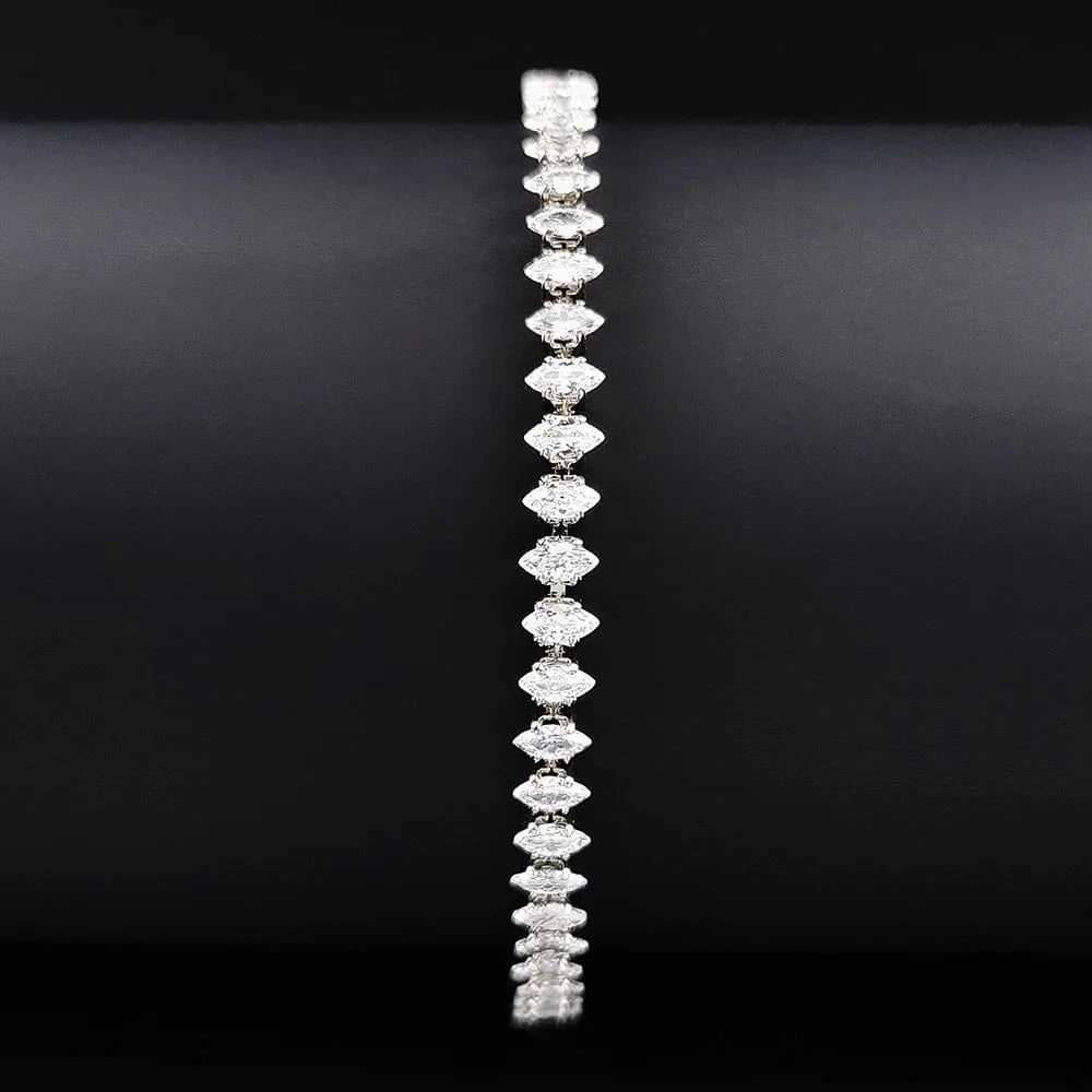 The Carat Cave Luxury Silver CZ Cut Mix Bracelet