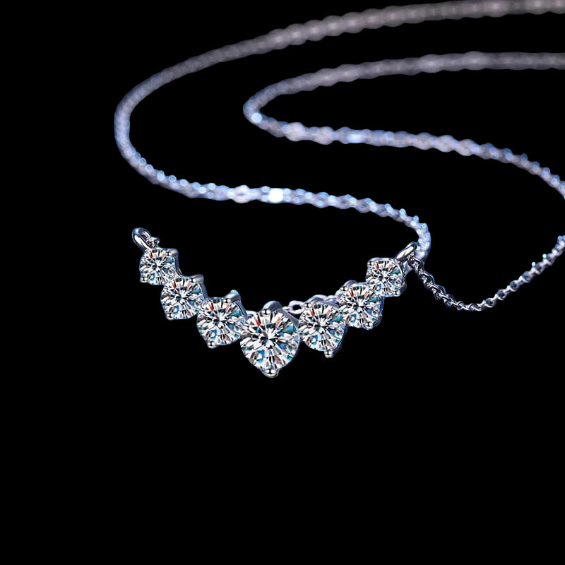 The Carat Cave Moissanite 18k White Gold Necklace